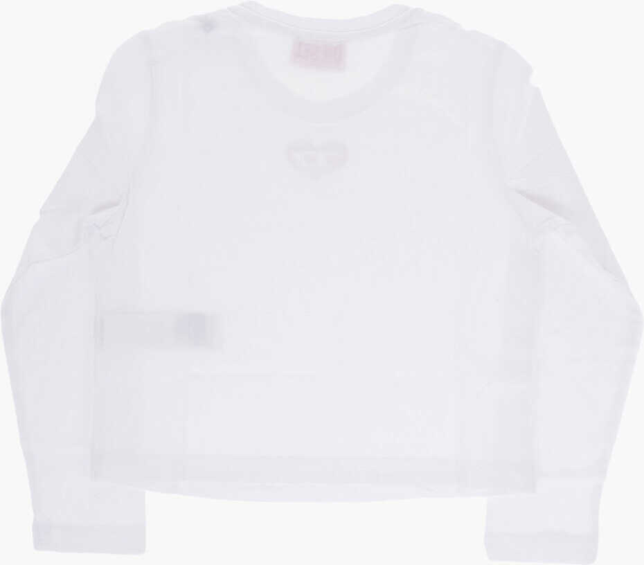 Tricouri Diesel Red Tag Long Sleeved Tnesa Crew-Neck T-Shirt White Baieti (BM 15492880) 3