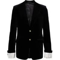 Sacouri Velvet Blazer With Contrasting Cuffs Barbati
