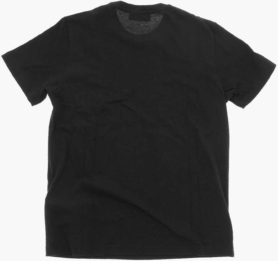 Tricouri DSQUARED2 Cotton Crewneck T-Shirt With Contrast Logo Black Baieti (BM 15492964) 3