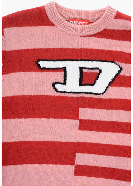 Pulovere Diesel Red Tag Two-Tone Striped Kemply Crew-Neck Sweater Pink Baieti (BM 15493084) 2