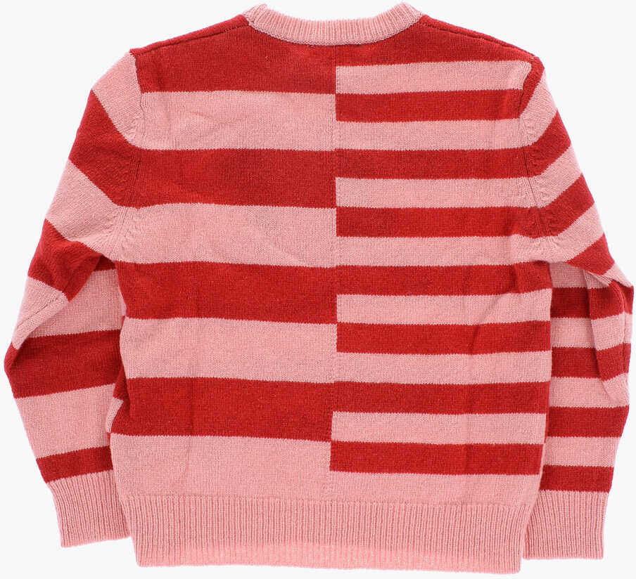 Pulovere Diesel Red Tag Two-Tone Striped Kemply Crew-Neck Sweater Pink Baieti (BM 15493084) 3