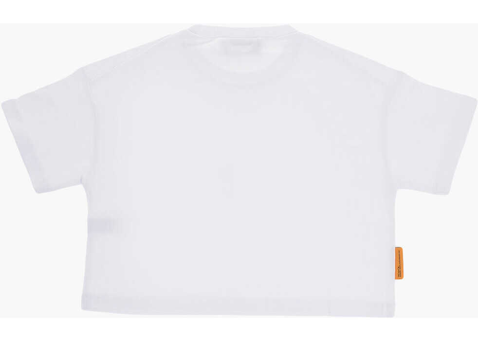 Tricouri DSQUARED2 Pac-Man Printed Crew-Neck T-Shirt White Baieti (BM 15493093) 3