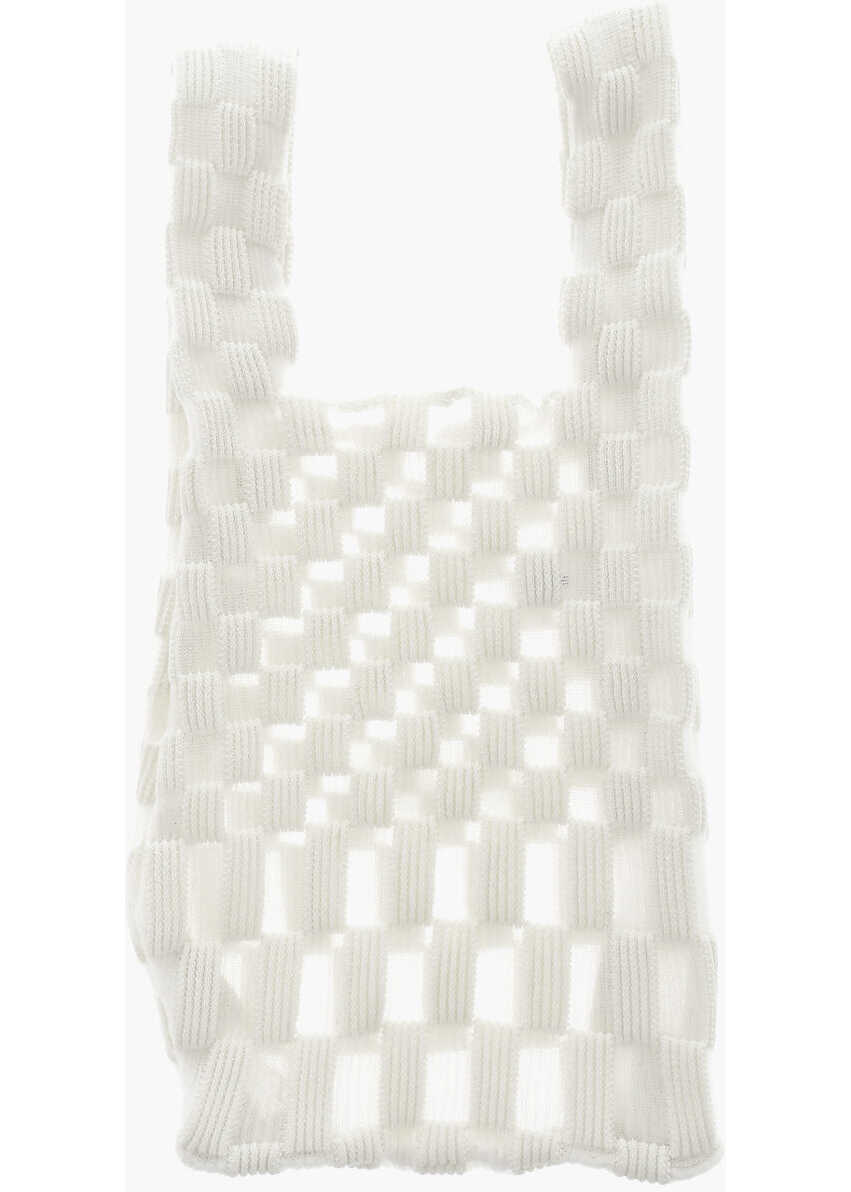 Genti de mana LAST FRAME Checked Tote Bag With See-Through Details Beige Femei (BM 15493381) 2