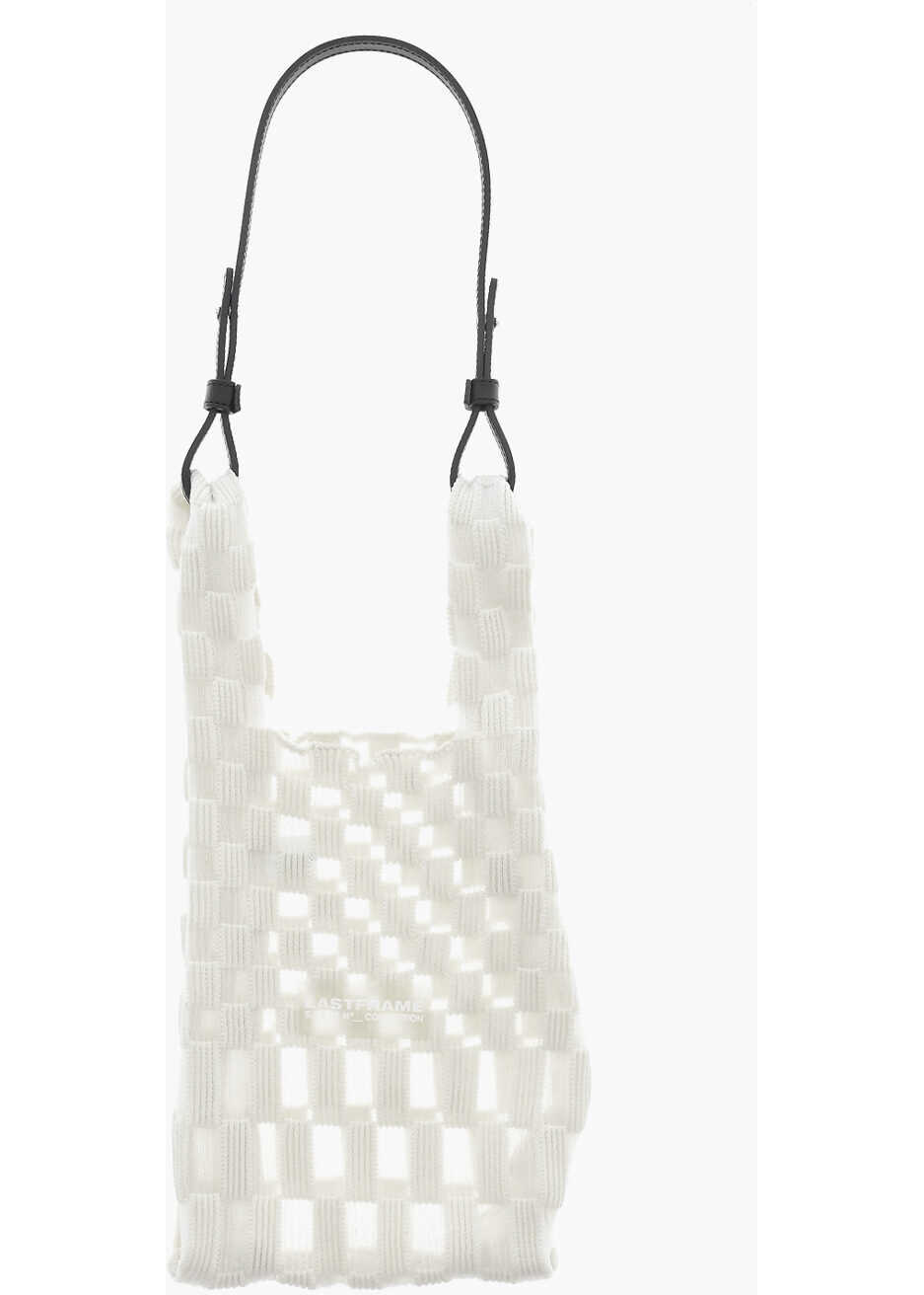 Genti de mana LAST FRAME Checked Tote Bag With See-Through Details Beige Femei (BM 15493381) 3