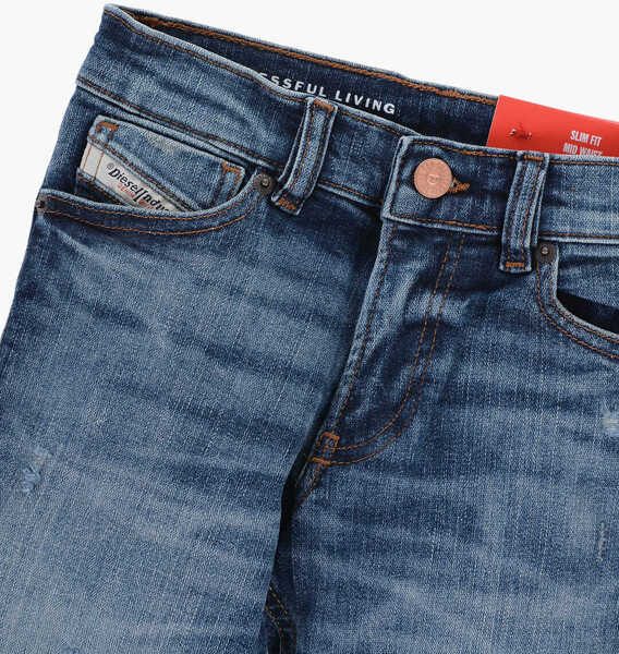 Blugi slim fit Diesel Straight Leg Slim Fit 1995-J Jeans Blue Baieti (BM 15493519) 2