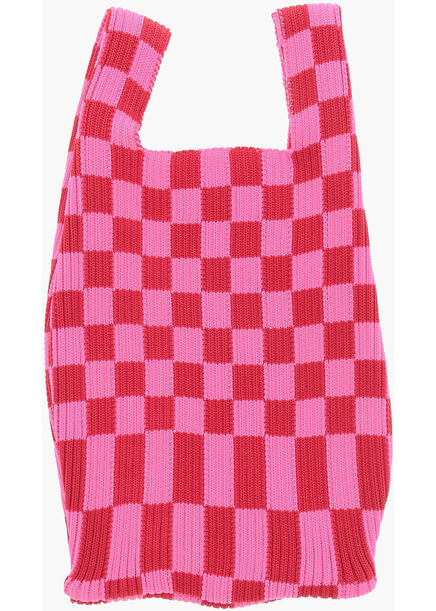 Genti mini LAST FRAME Two-Tone Checked Mini Bag With Faux Leather Shoulder Strap Pink Femei (BM 15493774) 2