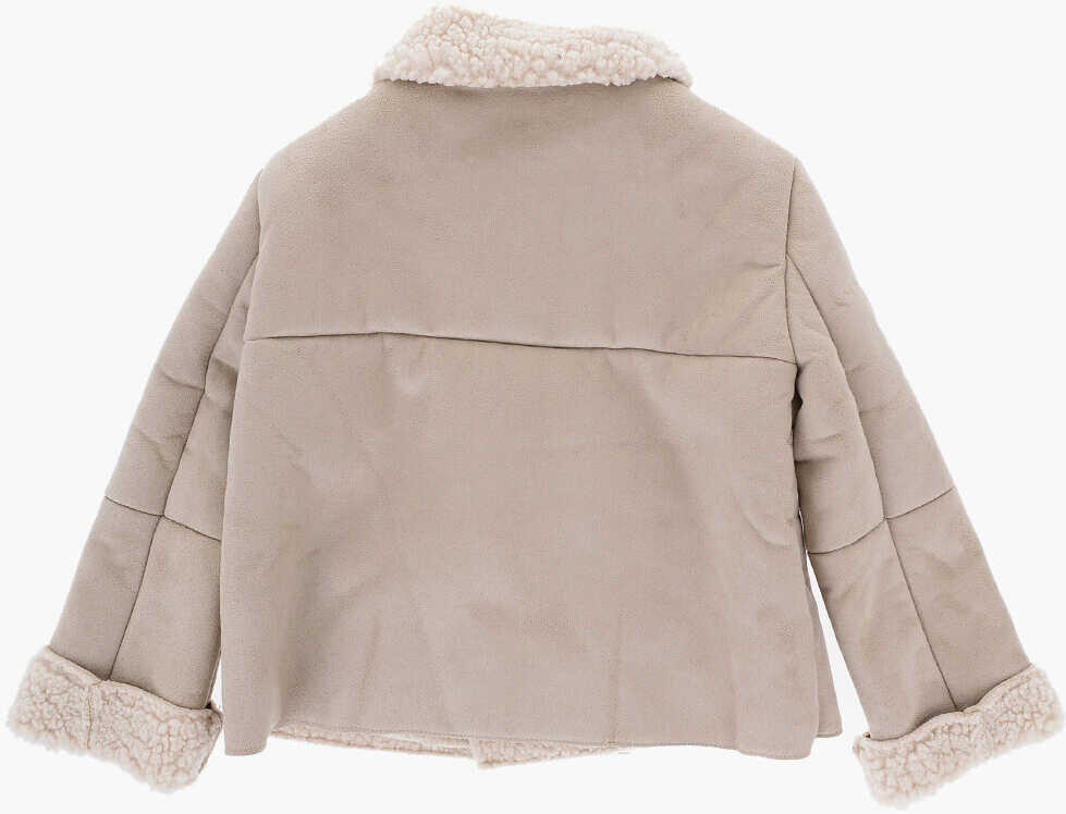 Jachete Marni Suede Vegan Leather Jacket Beige Fete (BM 15493921) 3