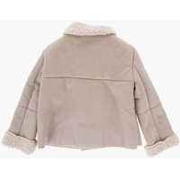 Jachete pentru Fete - Jachete Marni Suede Vegan Leather Jacket Beige Fete (BM 15493921) - B-mall.ro