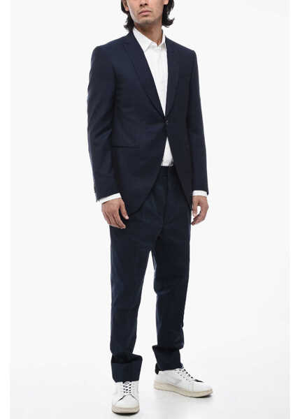 Sacouri CORNELIANI Wool And Silk-Blended Academy Blazer With Peak Lapel Blue Barbati (BM 15493933) 4