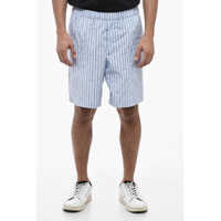 Pantaloni scurti Popeline Logoed Shorts With Striped Motif Barbati