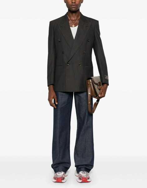 Blugi drepti Gucci Dark Wash Cotton Straight Fit Denims 25Cm Blue Barbati (BM 15493993) 2