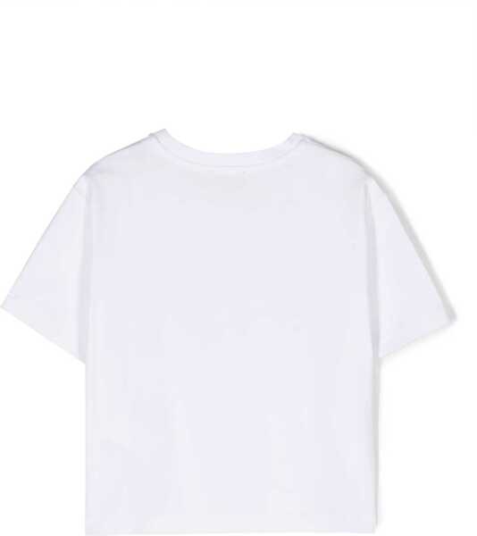 Tricouri Diesel Cotton Tyfrifsl Crew-Neck T-Shirt With Velvet Logo White Baieti (BM 15494374) 2