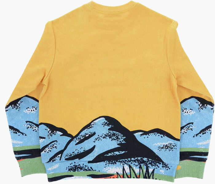 Bluze de trening DSQUARED2 Printed Crew-Neck Sweatshirt Yellow Baieti (BM 15494395) 3