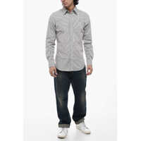 Camasi casual Fendi pentru Barbati - Camasi casual Fendi Pintriped Popeline Cotton Shirt With Standard Collar Brown Barbati (BM 15494473) - B-mall.ro