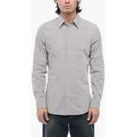 Camasi casual Pintriped Popeline Cotton Shirt With Standard Collar Barbati