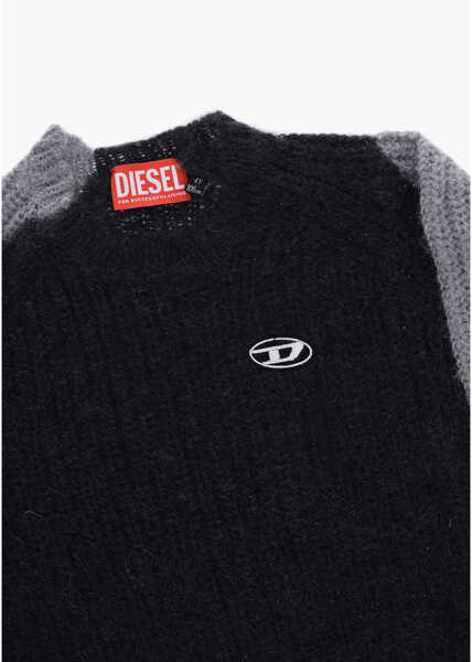 Pulovere casual Diesel Maglia Girocollo Kosimo Bicolore In Misto Lana Black Baieti (BM 15494623) 2