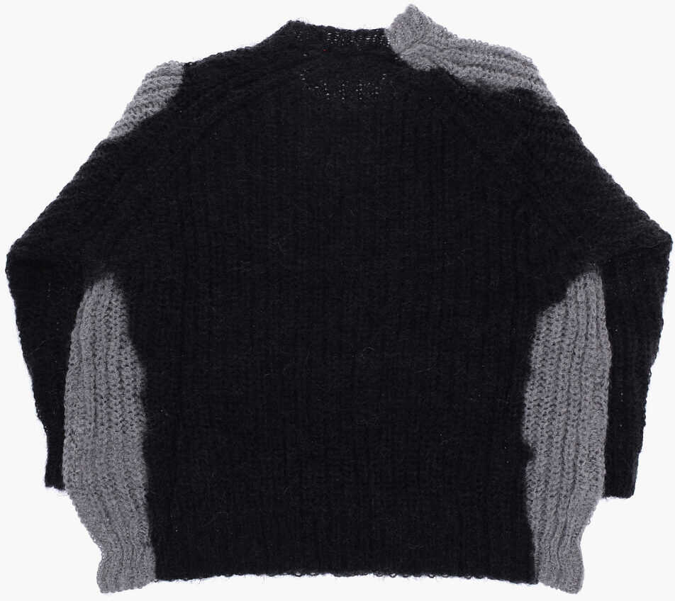 Pulovere casual Diesel Maglia Girocollo Kosimo Bicolore In Misto Lana Black Baieti (BM 15494623) 3