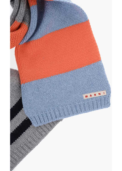 Esarfe Marni Striped Wool Blend Scarf Multicolor Baieti (BM 15494632) 2