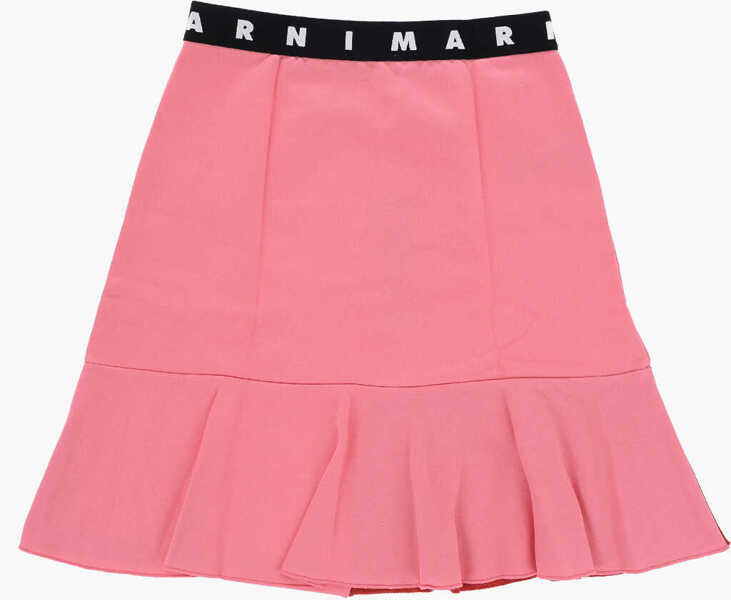 Fuste Marni Sweat Skirt With Logoed Elastic Band Pink Fete (BM 15494638) 3