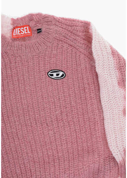 Pulovere Diesel Two-Tone Wool Blend Kosimo Crew-Neck Sweater White Baieti (BM 15494815) 2