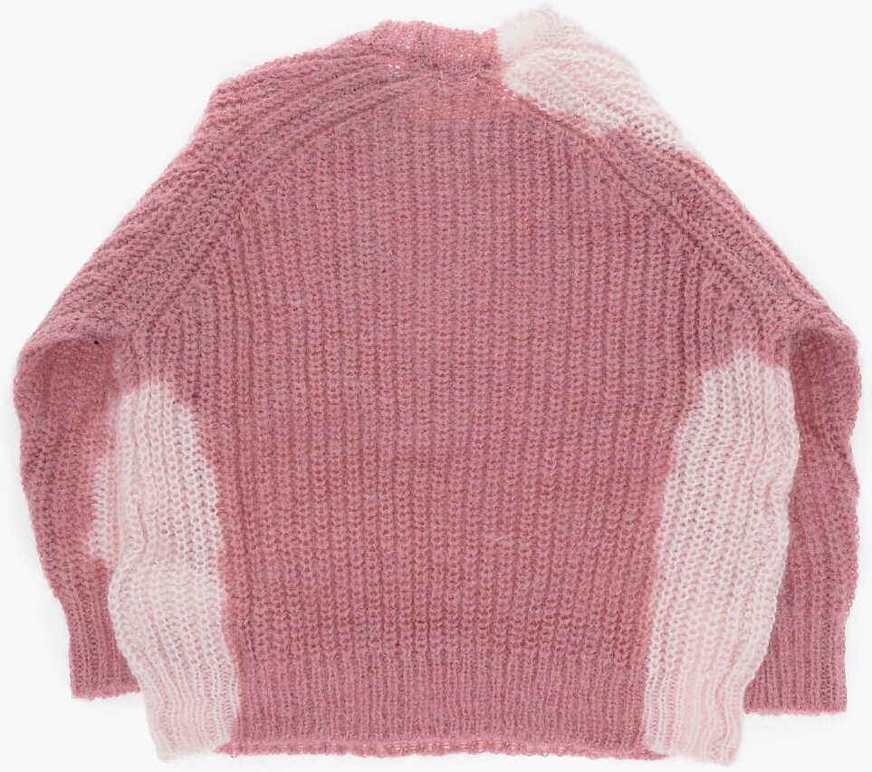 Pulovere Diesel Two-Tone Wool Blend Kosimo Crew-Neck Sweater White Baieti (BM 15494815) 3