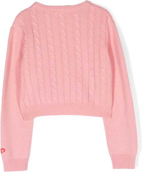 Pulovere Diesel Solid Color Cable-Knit Krecci Crew-Neck Sweater Pink Baieti (BM 15494818) 2
