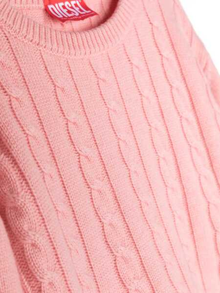 Pulovere Diesel Solid Color Cable-Knit Krecci Crew-Neck Sweater Pink Baieti (BM 15494818) 3