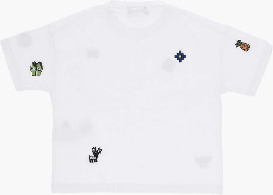 Tricouri DSQUARED2 Cotton Crewneck T-Shirt With Embroidery White Baieti (BM 15494830) 3