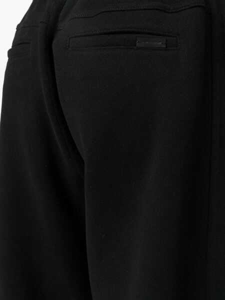 Pantaloni de trening Saint Laurent Fleeced Cotton Straight Fit Sweatpants Black Barbati (BM 15494884) 5