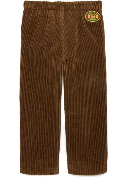 Pantaloni casual Gucci Corduroy Pants With Industrial Belt Brown Baieti (BM 15495058) 2