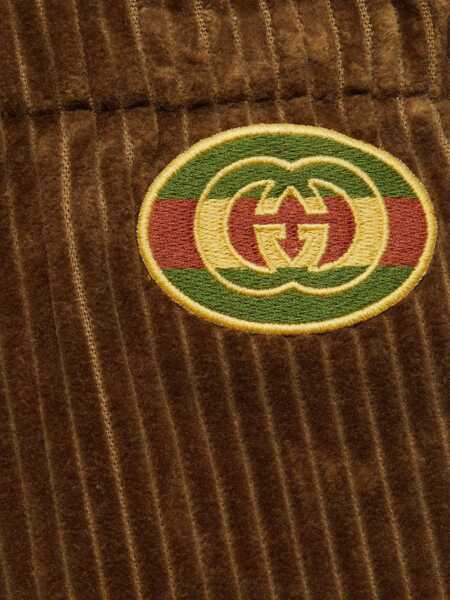 Pantaloni casual Gucci Corduroy Pants With Industrial Belt Brown Baieti (BM 15495058) 3