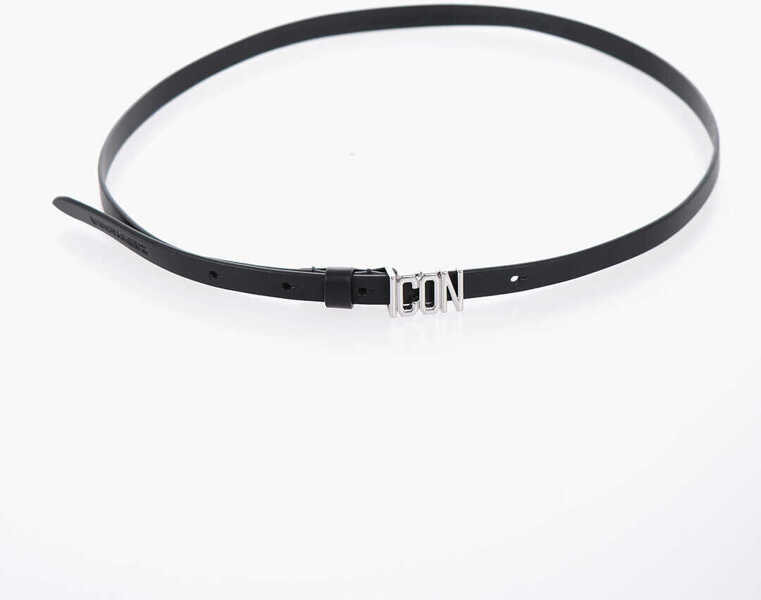 Curele DSQUARED2 Icon Leather Belt 10Mm Black Baieti (BM 15495112) 3