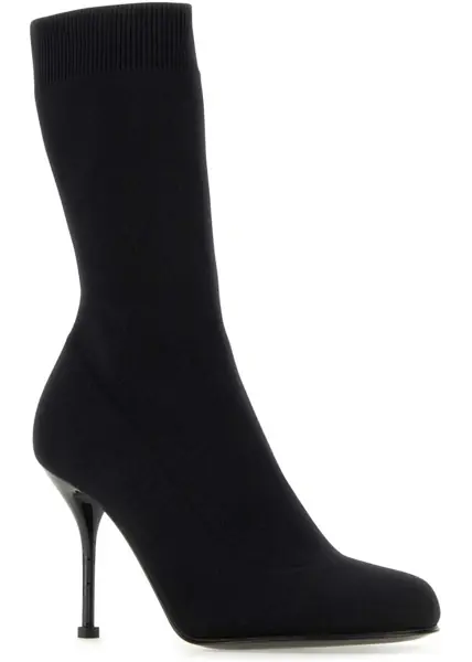 Botine Alexander McQueen Fabric Sock Booties With Stiletto Heel 10Cm Black Femei (BM 15495121) 2