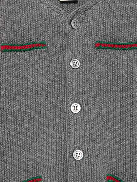 Cardigane Gucci B L/S CARDIGAN WO MOSS ST W/WE Gray Fete (BM 15499525) 3