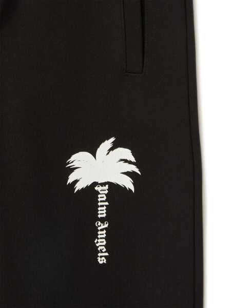 Pantaloni de trening Palm Angels THE PALM SWEATPANT BLACK OFF WHITE Black Baieti (BM 15499600) 3