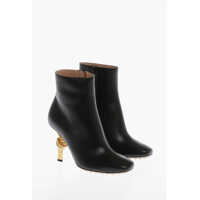 Botine Leather Pompei Booties With Metal Heel 10Cm Femei
