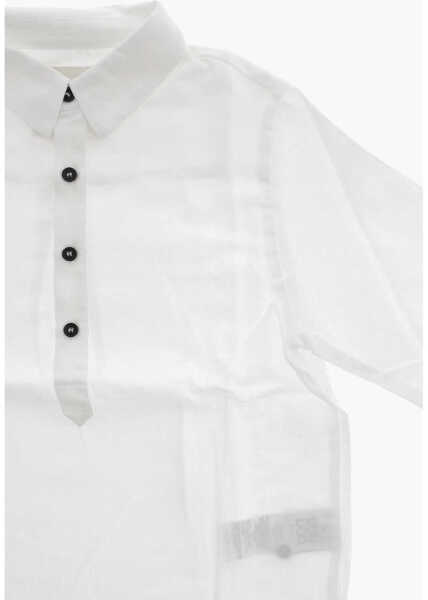 Camasi DOUUOD Solid Color Cotton Blend Shirt White Baieti (BM 15502042) 2