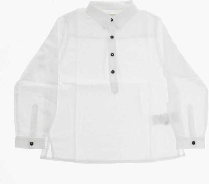 Camasi DOUUOD Solid Color Cotton Blend Shirt White Baieti (BM 15502042) 1