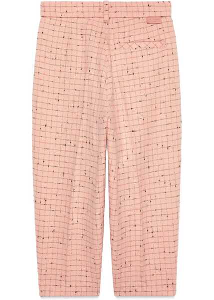 Pantaloni casual Gucci Wool And Nylon Double Pleat Pants Pink Baieti (BM 15502048) 2