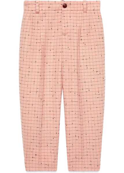 Pantaloni casual Gucci Wool And Nylon Double Pleat Pants Pink Baieti (BM 15502048) 1