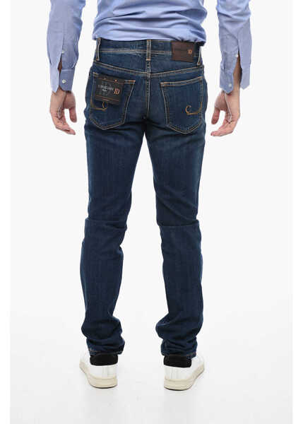 Blugi drepti CORNELIANI Id Dark Wash Regular Fit Jeans 18 Cm Blue Barbati (BM 15503242) 2