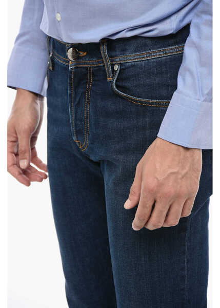 Blugi drepti CORNELIANI Id Dark Wash Regular Fit Jeans 18 Cm Blue Barbati (BM 15503242) 3