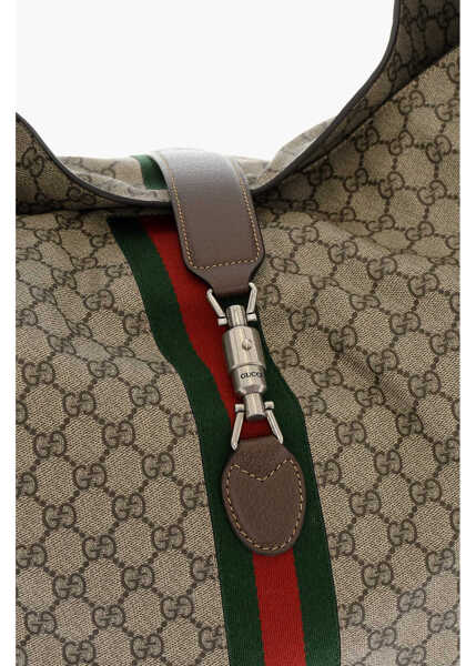 Genti de mana Gucci Gg Supreme Fabric Jackie Shoulder Bag With Leather Trims Beige Barbati (BM 15503377) 4