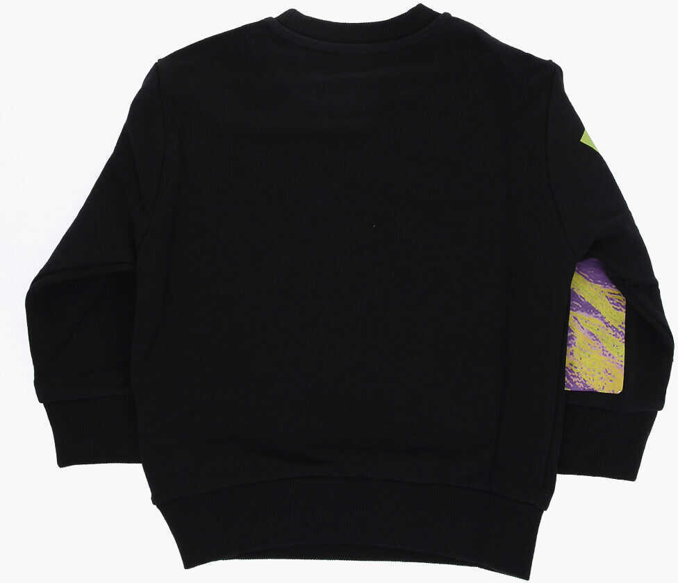 Bluze de trening Diesel Cotton Printed Stini Crew-Neck Sweatshirt Black Baieti (BM 15503590) 3