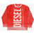Diesel Red Tag Wool Klarence Crew-Neck Sweater With Maxi Logo Red