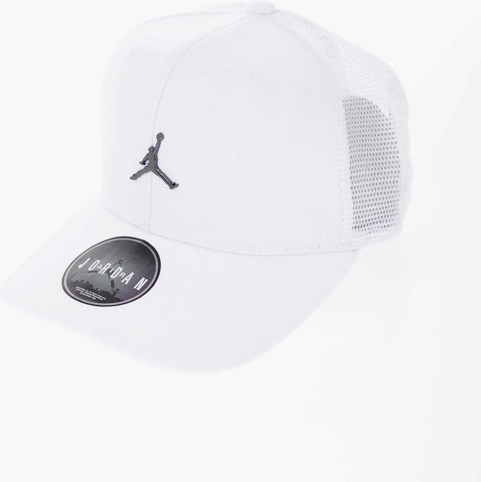 Caciuli Nike Air Jordan Perforated Solid Color Cap With Metal Logo White Baieti (BM 15503863) 1