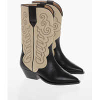 Botine Two-Tone Suede And Leather Duerto Western Boots Femei