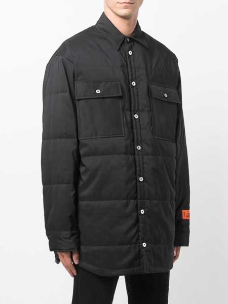Jachete Heron Preston Logoed Polar Fleece Jacket With Buckle Detailing Black Barbati (BM 15504388) 3