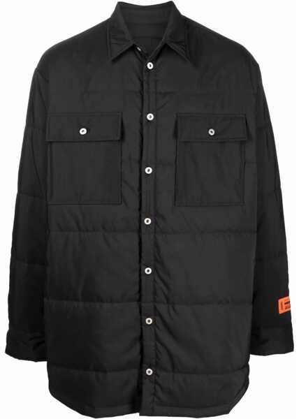 Jachete Heron Preston Logoed Polar Fleece Jacket With Buckle Detailing Black Barbati (BM 15504388) 1