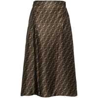 Fuste Fendi Ff Silk Midi Skirt Femei